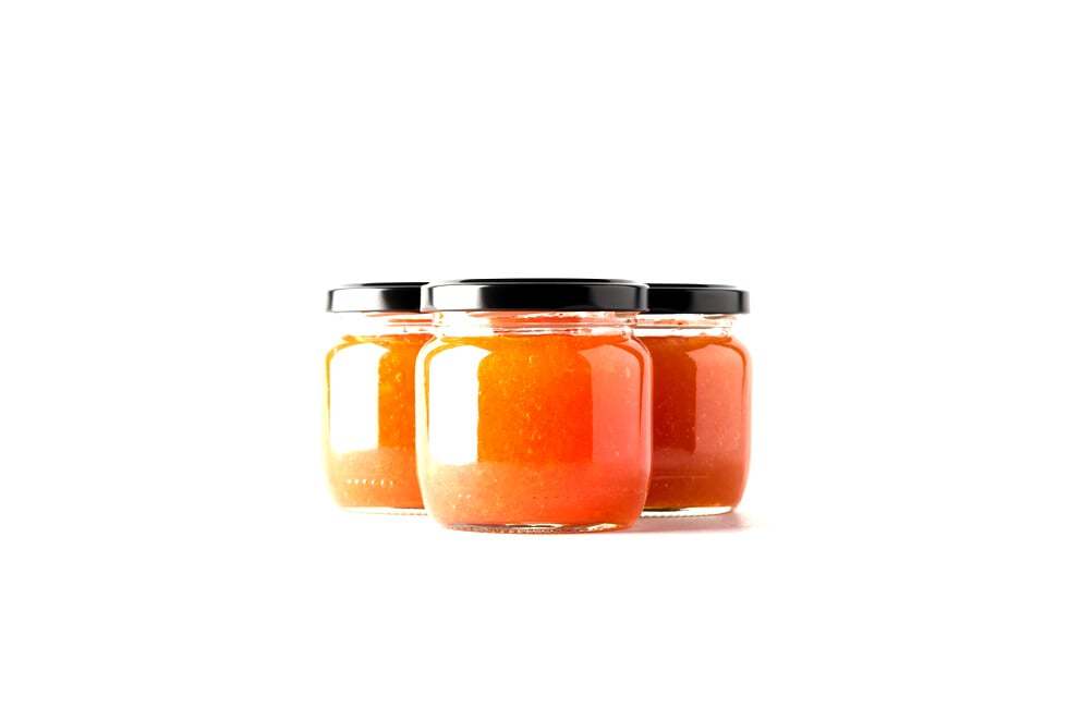 Quince Jam Jar Mock-Up - Three Jars